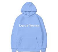 Felpe con cappuccio di Halloween per le donne Knock If You Pare Tasche stampate Top con cappuccio Felpe Felpa Costumi da donna per adulti Abiti 2025, blu cielo, XL