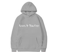 Felpe con cappuccio di Halloween per le donne Knock If You Pare Tasche stampate Top con cappuccio Felpe Felpa Costumi da donna per adulti Abiti 2025, Grigio, 3XL