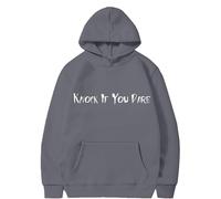 Felpe con cappuccio di Halloween per le donne Knock If You Pare Tasche stampate Top con cappuccio Felpe Felpa Costumi da donna per adulti Abiti 2025, Grigio scuro, L