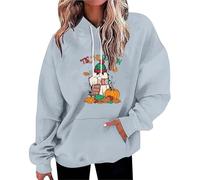 Felpe con cappuccio di Halloween Per Le Donne Tis La Stagione Fantasma Zucca Con Cappuccio Tasca Con Coulisse Manica Lunga Felpe Felpa Abiti Costumi Da Donna Adulto 2025, Grigio, L