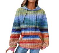 Felpe con Cappuccio Donna Felpa da Donna Autunno Invernale Manica Lunga Cotone Taglie Comode Hoodie a Quadri Felpas con Tasche e Coulisse Moda Comoda Felpes Hoodie Tinta Unita Taglie Forti Top