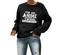 Felpe con cappuccio e felpe alla moda per la stagione calcistica da donna It's an anime Thing You Wouldn'T Understand Game Day Manica lunga Amante del calcio Vestiti Grafica Baseball Autunno Gameday