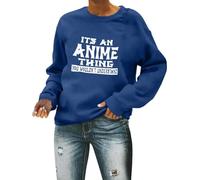 Felpe con cappuccio e felpe alla moda per la stagione calcistica da donna It's an anime Thing You Wouldn'T Understand Game Day Manica lunga Amante del calcio Vestiti Grafica Baseball Autunno Gameday