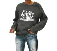 Felpe con cappuccio e felpe alla moda per la stagione calcistica da donna It's an anime Thing You Wouldn'T Understand Game Day Manica lunga Amante del calcio Vestiti Grafica Baseball Autunno Gameday