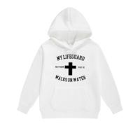 Felpe con cappuccio e felpe per bambine, abbigliamento comodo, a maniche lunghe, con tasca e lettera, per bambini, abbigliamento casual, ideale per la scuola all'aria aperta e il tempo libero