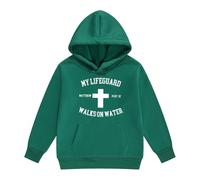 Felpe con cappuccio e felpe per bambine, abbigliamento comodo, a maniche lunghe, con tasca e lettera, per bambini, abbigliamento casual, ideale per la scuola all'aria aperta e il tempo libero