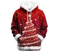 Felpe con cappuccio in pile natalizio per le donne novità pullover a maniche lunghe top vintage primavera natale stampato maglioni larghi autunno donna abbigliamento sportivo