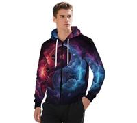 Felpe con Cappuccio Invernali Unisex - Giacche Simbolo Yin-Yang Felpa Cappuccio E Cerniera Intera Cappotto Caldo con Tasche, Elementi Fantasy Cardigan Y2K vestibilità Ampia Oversize Colori Misti