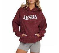 Felpe con cappuccio Jesus Christian da donna moda casual preppy top con cappuccio Faith Cute Graphic Letter con cappuccio Maglioni Comfort Western God I Love Jesus Estetica 2025 Gothic Trendy Plain