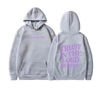 Felpe con cappuccio Jesus Trust In The Lord Y2K per le donne Carino Lettera Christian Foderato in pile con cappuccio Top Faith Loose Fit College Felpe alla moda con cappuccio Sottile Dio Prega il