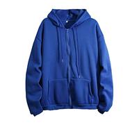 Felpe con cappuccio leggere con zip da donna vestibilità ampia con tasche tinta unita pullover con cappuccio 2025 Anime trendy vestiti caldi essenziali con cappuccio moda Western Y2K Cool Comfort