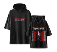 Felpe con cappuccio Merch Damiano David Funny Little Fears World Tour 2025 Fashing Girocollo Unisex Manica corta, Nero , S