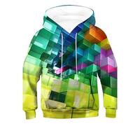 Felpe con Cappuccio Moda Stampate 3D Ragazzi Felpe Ragazza con Cerniera Bambini Pullover Maniche Lunghe Casual Sportivo Scuola Autunno Inverno Regalo Bambini (Yellow, 7-8 Years)