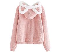 Felpe con cappuccio pelose con orecchie da donna pullover felpe casual con orecchie di gatto felpe da donna senza cappuccio con cappuccio con orecchie con coulisse felpe con cappuccio da donna