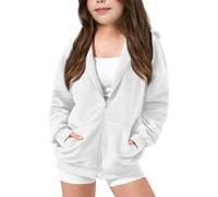 Felpe Con Cappuccio Per Bambina Morbido Casuale Giacca Con Cerniera Leggero Bambine E Ragazze Comoda Felpe Con Tasche Inverno Sportivo Maniche Lunghe Pullover Bambina Tinta Unita Ragazza Sweatshirt