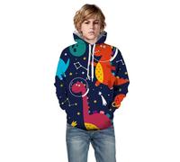 Felpe con Cappuccio per Bambini,Felpa Cappuccio/Sweatshirt Girocollo Ultra Morbida Oversize Sweatshirt Calda Sportswear Solid Color/Print Felpa Bambini E Ragazzi