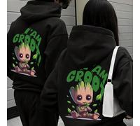 Felpe con cappuccio per coppia Marvel I Am Groot di San Valentino: taglio comodo perfetto per gli innamorati, felpe casual alla moda per tutte le stagioni, tessuto morbido che aggiunge divertimento ag