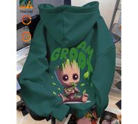 Felpe con cappuccio per coppia Marvel I Am Groot di San Valentino: taglio comodo perfetto per gli innamorati, felpe casual alla moda per tutte le stagioni, tessuto morbido che aggiunge divertimento ag