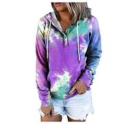 Felpe con cappuccio per le donne Tie Dye Pullover Felpe con cappuccio per le donne Uk Oversize Sportswear Autunno Felpa con cappuccio Felpa pianura Pullover Giacche Sportswear Top Cardigan con