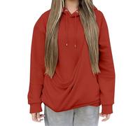 Felpe con cappuccio per le donne Uk Oversize Donna Moda Felpe con cappuccio Tasca Pet Pocket Felpa con cappuccio per gatto Cane Inverno Casual Pullover Tinta unita Top Manica Lunga Pullover Top Top