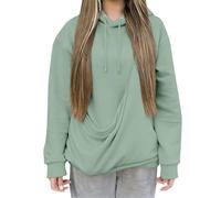 Felpe con cappuccio per le donne Uk Oversize Donna Moda Felpe con cappuccio Tasca Pet Pocket Felpa con cappuccio per gatto Cane Inverno Casual Pullover Tinta unita Top Manica Lunga Pullover Top Top