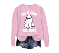 Felpe con cappuccio per ragazze adolescenti This Is Some Boo Sheet Sweatshirt Halloween Funny Ghost Graphic Sweatshirt Spooky Season Party Maglione Autunno Pullover Top, rosa, XXL
