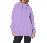 Felpe con cappuccio preppy grafiche invernali 2026 Meet at The Ocean per donne ragazze felpe oversize a maniche lunghe pullover top, Viola chiaro, M