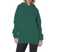 Felpe con cappuccio preppy grafiche invernali 2026 Meet at The Ocean per donne ragazze felpe oversize a maniche lunghe pullover top, Verde scuro, XXL