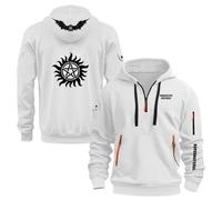 Felpe con Cappuccio Stampate da Uomo per Abbigliamento Sportivo Supernatural, Felpe con Cappuccio, Cappotti con Mezza Cerniera, Felpe con Cappuccio, Tute a Maniche Lunghe,A-L