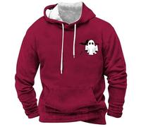 Felpe con cappuccio stampate per uomo costumi di Halloween per adulti Halloween Tema stampato pullover a maniche lunghe Pullover vestibilità ampia con coulisse maglioni all'aperto Streetwear Classic
