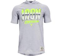 Felpe con cappuccio Under Armour UA Project Rock CC SS HDY-GRY 194514056063 in taglia S(128) EU