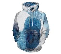 Felpe con Cappuccio Unisex con Stampa 3D con Grafica Astratto Fiori Petali, Maniche Lunghe Eleganti Cerchi Hoodies Pullover Casual Streetwear con Tasca per Abiti Autunno Inverno