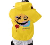 Felpe con Lettere Cucite Oversize Imbottita Natale Calda Aperto Corta Abbinamenti sul Cachemire Le Low Maglieria Cintura Manicotti Ricamato Simpatici Piumino Militari Strane