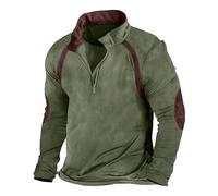 Felpe con mezza zip da uomo, inverno caldo maglione tattico sportivo maglione a maniche lunghe pullover con toppa gomito militare atletico cappotto sportivo cardigan maglione giacca a maniche lunghe