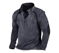 Felpe con mezza zip da uomo, inverno caldo maglione tattico sportivo maglione a maniche lunghe pullover con toppa gomito militare atletico cappotto sportivo cardigan maglione giacca a maniche lunghe