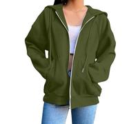 Felpe con Zip da Donna, Felpa Cappuccio Donna Casual a Maniche Lunghe Felpa Traspirante con Tasche Confortevole Sportiva Leggera Calda Felpa Inter Donna per La Vita Quotidiana E Lo Sport