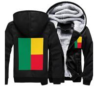 Felpe Con Zip E Cappuccio Benin Bandiera Nazionale Giacca In Pile Maglia A Maniche Lunghe Autunno Inverno Termica Top Con Tasche Stile Classico Del Regno Unito Felpe Da Lavoro