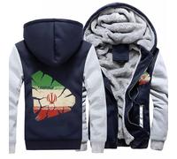 Felpe Con Zip E Cappuccio Da Uomo L'Iran Bandiera Nazionale Giacca In Pile Felpa Casual Con Zip Maniche Lunghe Felpa Top Tasca Marsupio Stile Classico Del Regno Unito Felpe Da Lavoro