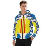 Felpe con Zip E Cappuccio Vietnam del Sud Emblema Nazionale Maglia A Maniche Lunghe Autunno Inverno Termica Top con Tasche Stile Classico del Regno Unito Felpe da Lavoro