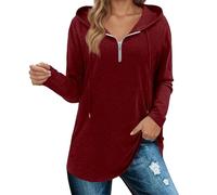 Felpe Cotone Donna con Zip Firmati Rossa Imbottita Garzate Orsetto Colorato Cardigan L R Enorme Scozzese Carine Vintage più Babbo Sbuffo Manica Trapezio Celeste