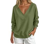 Felpe da Donna Casual, Felpa Senza Cappuccio dalla Lunghezza Rilassata con Comoda Tasca Collo Alto, Ideale per Tutti Giorni per Un Comfort Casual Che Dura Tutto Il Giorno.