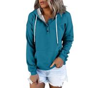 Felpe da donna con cappuccio elastiche da donna Uk Laid-Back Tinta unita Felpe per le donne UK Ladies Zip Up Plain Felpe con cappuccio Cardigan Top Maniche Lunghe Abbigliamento Autunno Urbano Danza