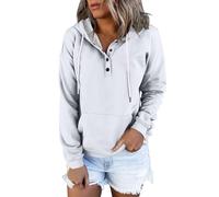 Felpe da donna con cappuccio elastiche da donna Uk Laid-Back Tinta unita Felpe per le donne UK Ladies Zip Up Plain Felpe con cappuccio Cardigan Top Maniche Lunghe Abbigliamento Autunno Urbano Danza