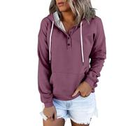 Felpe da donna con cappuccio elastiche da donna Uk Laid-Back Tinta unita Felpe per le donne UK Ladies Zip Up Plain Felpe con cappuccio Cardigan Top Maniche Lunghe Abbigliamento Autunno Urbano Danza