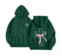 Felpe da Donna, Felpa con Cappuccio Stampata alla Moda, Casual, Oversize, a Maniche Lunghe, Girocollo, Streetwear.