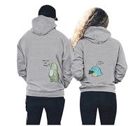 Felpe da donna foderate in lana foderate in pile con coulisse spessa con fodera in pile Pullover Outfits 2025 vestibilità ampia dinosauro con cappuccio coppia a maniche lunghe grafica tinta unita