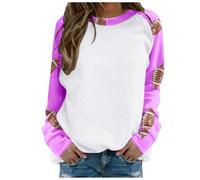 Felpe da donna Game Day Football Workou Stagione Calcio Gameday Maglioni Casual Grafica Gameday Calcio Girocollo Manica Raglan Felpe con cappuccio 2025 Amante del calcio Cool Fall, Viola, M