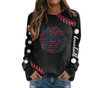 Felpe da donna per amanti del calcio baseball mamma felpe per le donne grafica calcio mamma manica lunga carino stagione di calcio gameday partita di calcio giorno calcio gameday girocollo casual