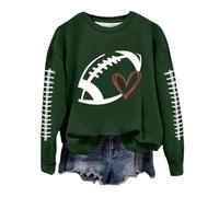 Felpe da donna per il giorno della partita di calcio da donna, girocollo, Gameday Football Skimpy Carino Stagione Calcio Mamma Calcio Gameday Amante del Calcio Manica Lunga Lettera Grafica Donna