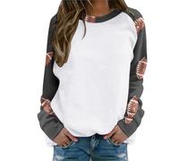 Felpe da donna per la stagione calcistica del giorno del gioco, girocollo, casual, amanti del calcio, abbigliamento per la mamma, maniche raglan, grafica Gameday calcio, top vintage, vestibilità larga